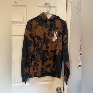 Women’s Size S/M Brown Skeleton Peace Sign Hoodie